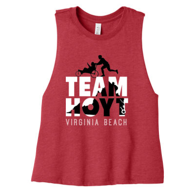 Women's Racerback Cropped Tank Red Thumbnail