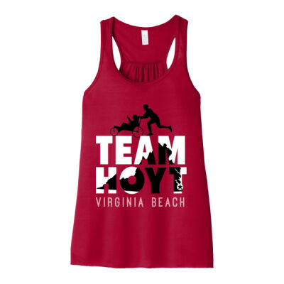 Women's Flowy Racerback Tank Red Thumbnail