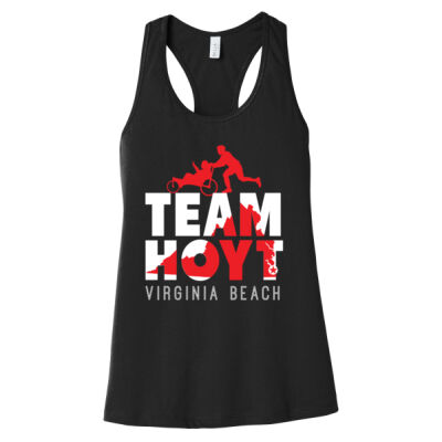 Women's Jersey Racerback Tank Black Thumbnail