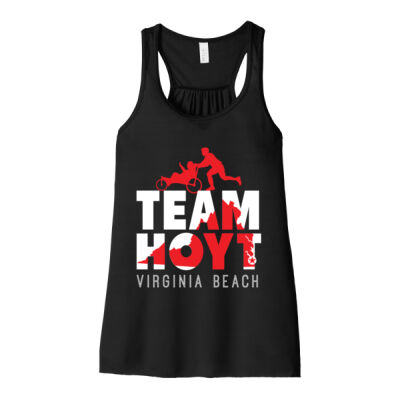 Women's Flowy Racerback Tank Black Thumbnail