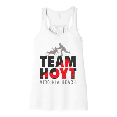 Women's Flowy Racerback Tank White Thumbnail