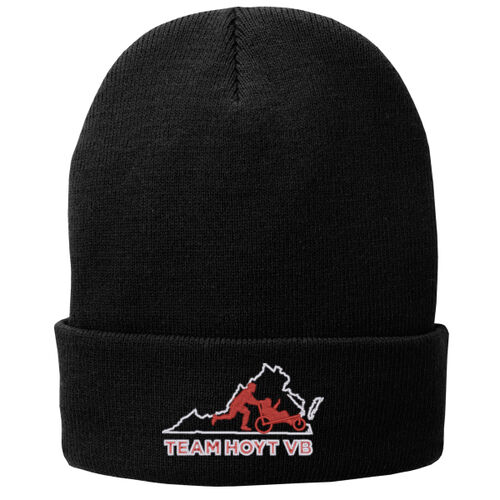 Fleece Lined Knit Cap - Black Thumbnail