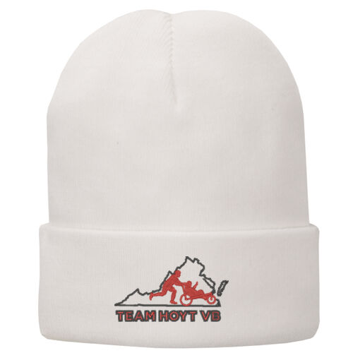 Fleece Lined Knit Cap - White Thumbnail